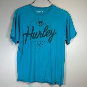 Hurley Men's Teal Graphic Tee Size Medium